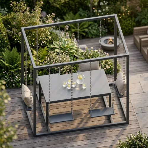 Pergola Gunga Med Bord För 6 Personer 2200x1400x2100mm Jabo 10096