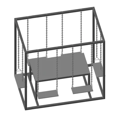 Pergola Gunga Med Bord För 6 Personer 2200x1400x2100mm Jabo 10096