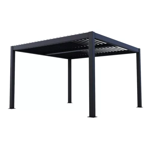 Pergola Tylösand 3x4m Lamelltak Svartgrå Jabo 10900