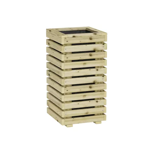 Plantekasse 350x350x700mm Horizont 2 Grøn Imprægneret Jabo 37121