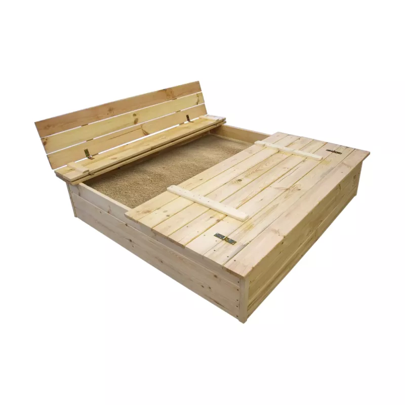 Sandlåda Med Bänk/Lock 1200x1200mm Obehandlad Jabo 3304