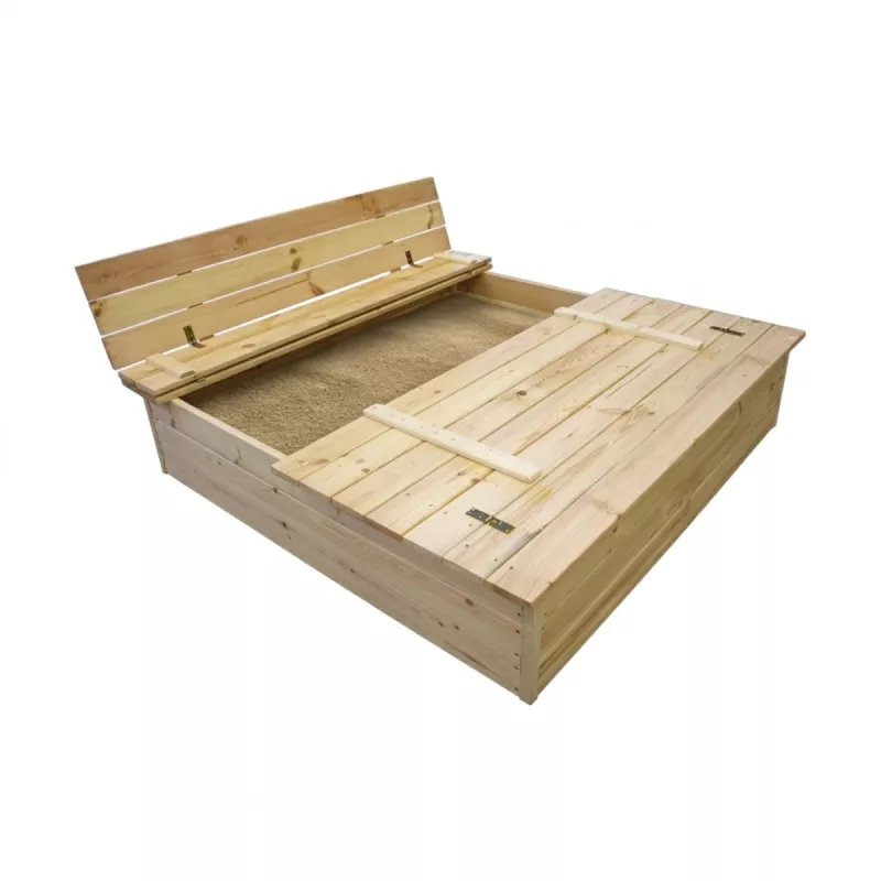 Sandlåda Med Bänk/Lock 1400x1400mm Obehandlad Jabo 3302