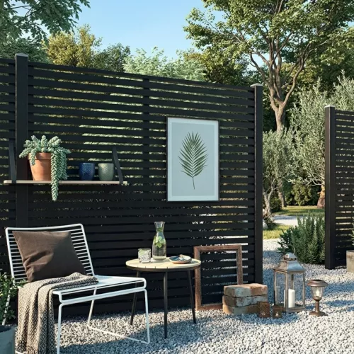 Screen 159x159cm Horizont 1 Black Jabo 37106