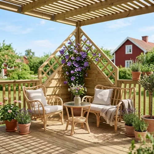 Skärm Original Johanna 890x1790x890mm Tryckimpregnerad Gran Jabo 45741