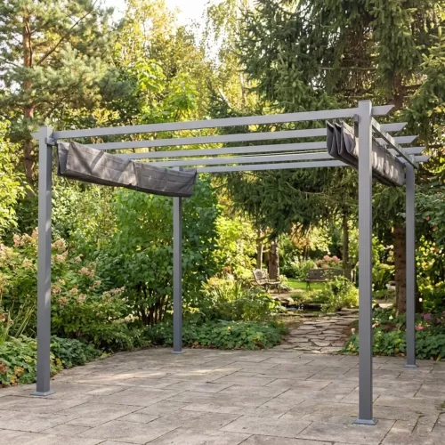 Protective Cover For Pergola Roof 3x3m Dark Grey Jabo 10094