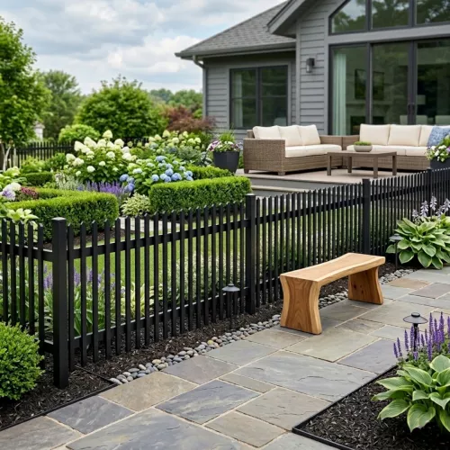 Fence 179x90cm Linnea 2 Black Jabo 3668