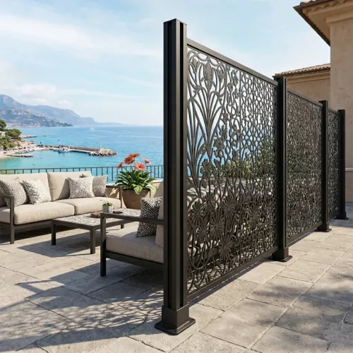 Post Design Screen 68x68x900mm Black Jabo 10150