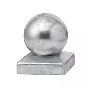 Stolplock Med Knopp 71x71mm Grå Jabo 3636
