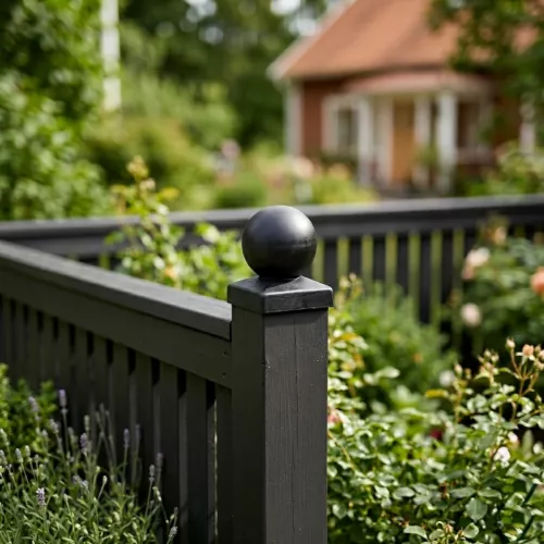 Post Cap With Knob 71x71mm Black Jabo 10032