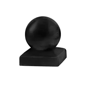 Stolplock Med Knopp 71x71mm Svart Jabo 10032