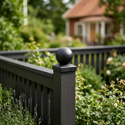 Stolpehætte Med Knap 96x96mm Sort Jabo 10034