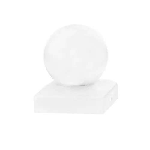 Stolpekappe Med Knap 96x96mm Hvid Jabo 10033