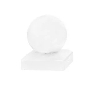 Stolpekappe Med Knap 96x96mm Hvid Jabo 10033