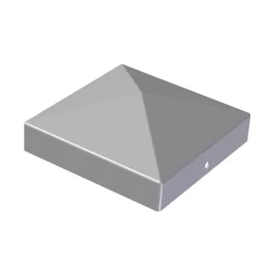 Stolplock Pyramid 71x71mm Silver/Grå Jabo 35216