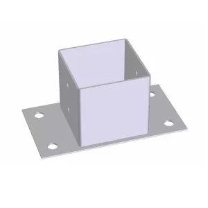 Stolpsko 71x71x150mm Silver/Grå Jabo 35147