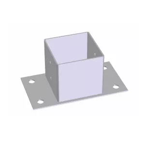 Stolpsko 96x96x70mm Silver/Grå Jabo 35145