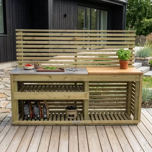 Outdoor Kitchen Horizont Green-Impregnated Jabo 4255