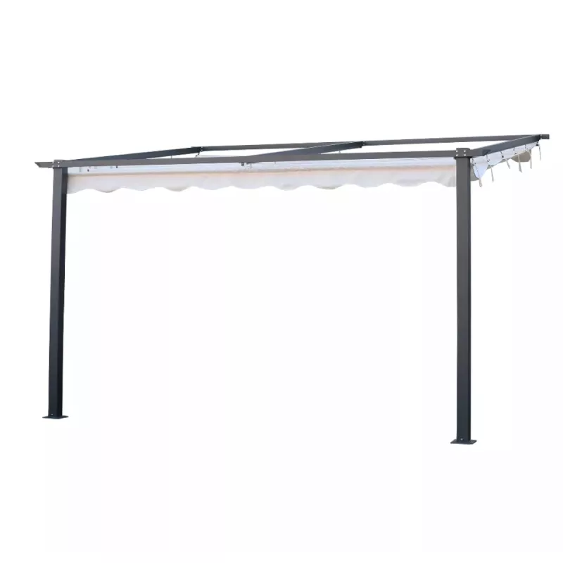 Väggpergola 3x4m Mörk Grå Jabo 3388