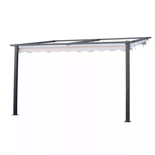 Wall Pergola 3x4m Dark Grey Jabo 3388