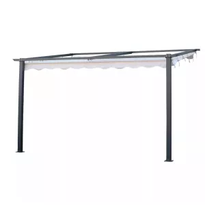 Väggpergola 3x4m Mörk Grå Jabo 3388