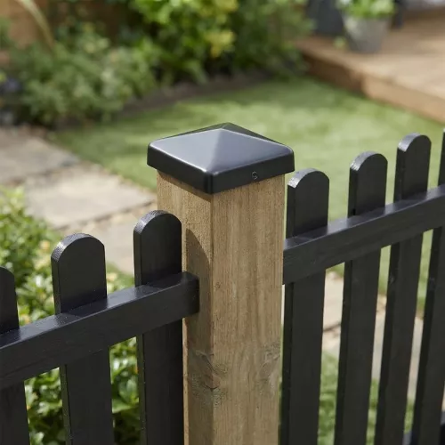 Post Cap 71x71mm Black Jowema