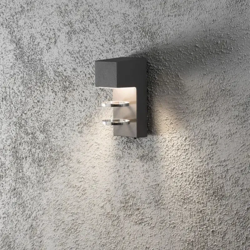 Acerra Vägglykta LED 5W 230-240V IP54 Mörkgrå Konstsmide