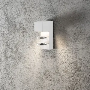 Acerra Vägglykta LED 5W 230-240V IP54 Vit Konstsmide
