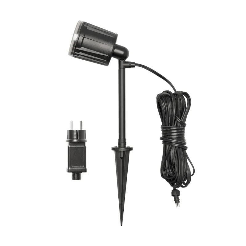 Amalfi LED Spot Inklusive Transformer 4x1W 12V IP44 Sort Konstsmide