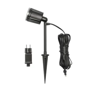 Amalfi LED Spot Inklusive Transformator 4x1W 12V IP44 Svart Konstsmide