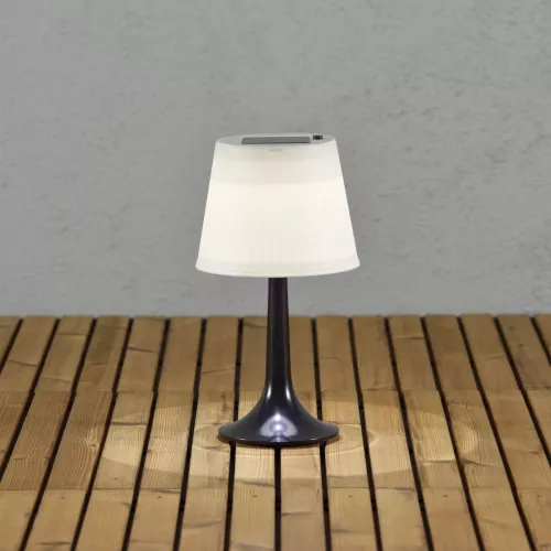 Assisi Bordlampe Solar LED IP44 Sort Konstsmide