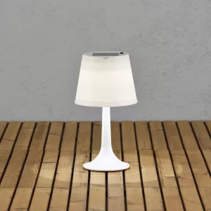 Assisi Bordlampe Solar LED IP44 Hvid Konstsmide