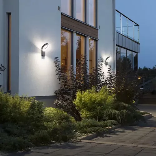 Asti Vägglykta LED 230-240V IP44 Mörkgrå Konstsmide