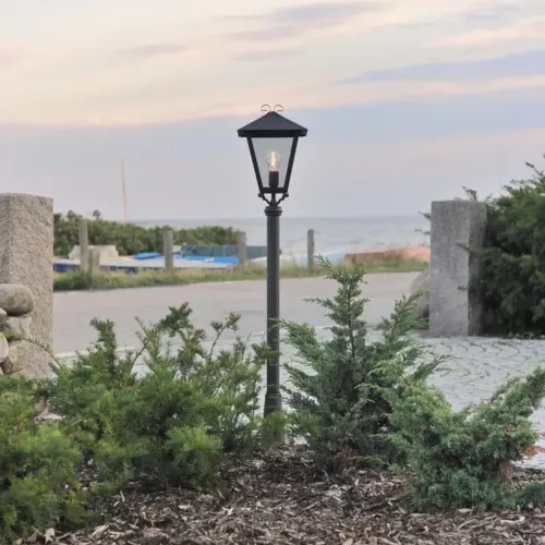 Benu Garden Lantern E27 Including Post 230-240V IP23 Black Konstsmide
