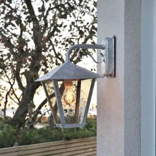 Benu Wall Light Down E27 230-240V IP23 Galvanized Konstsmide