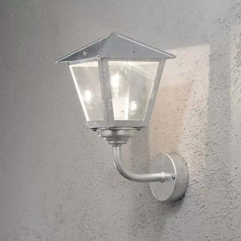 Benu Væglampe E27 60W 230-240V IP23 Galvaniseret Konstsmide