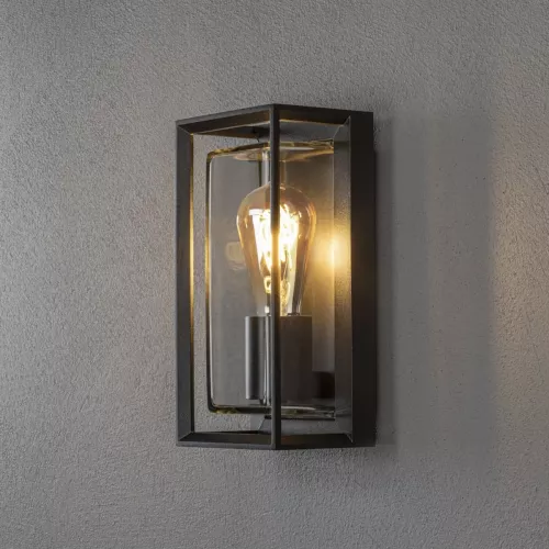Brindisi Væglampe Sensor E27 230-240V IP54 Sort Konstsmide
