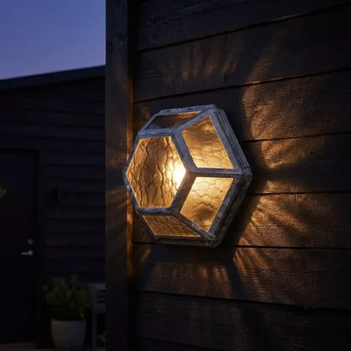Castor Wall Ceiling Light E27 230-240V IP23 Galvanized Konstsmide