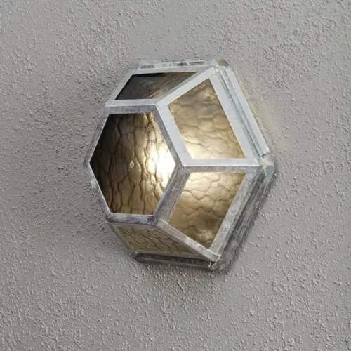 Castor Wall Ceiling Light E27 230-240V IP23 Galvanized Konstsmide