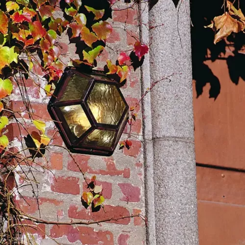 Castor Wall Ceiling Light E27 230-240V IP23 Copper Konstsmide