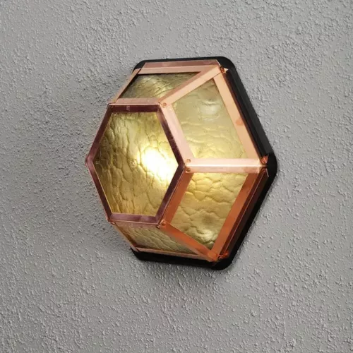 Castor Wall Ceiling Light E27 230-240V IP23 Copper Konstsmide