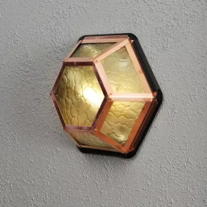 Castor Väggplafond E27 230-240V IP23 Koppar Konstsmide