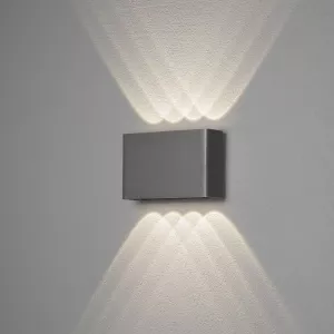 Chieri Wall Light 2x4 LED 8W 230V IP54 Dark Grey Konstsmide