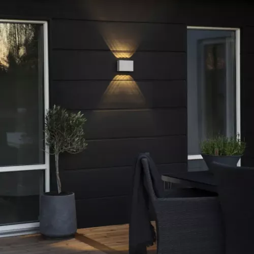 Chieri Væglampe 2x4 LED 8W 230V IP54 Hvid Konstsmide