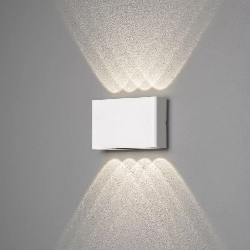 Chieri Væglampe 2x4 LED 8W 230V IP54 Hvid Konstsmide