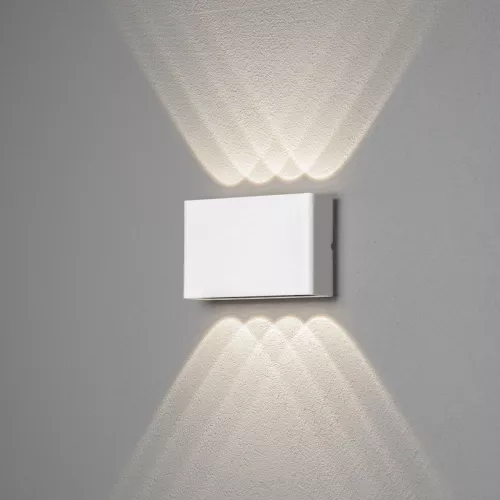 Chieri Væglampe 2x4 LED 8W 230V IP54 Hvid Konstsmide