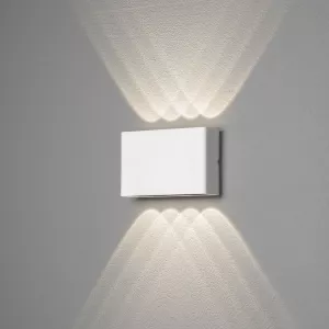 Chieri Vägglykta 2x4 LED 8W 230V IP54 Vit Konstsmide