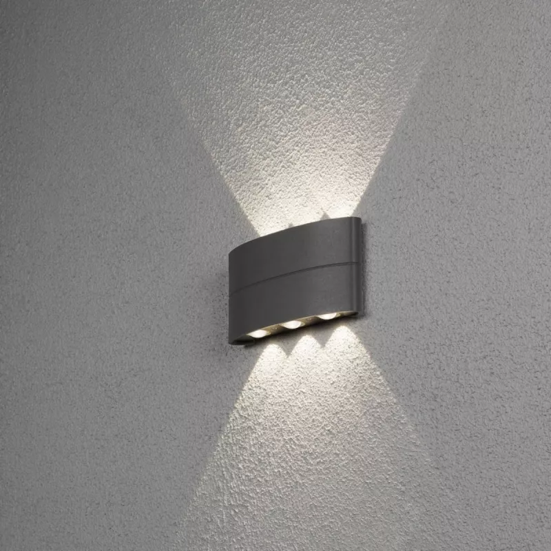 Chieri Væglampe LED 8W 230V IP54 Mørkegrå Konstsmide
