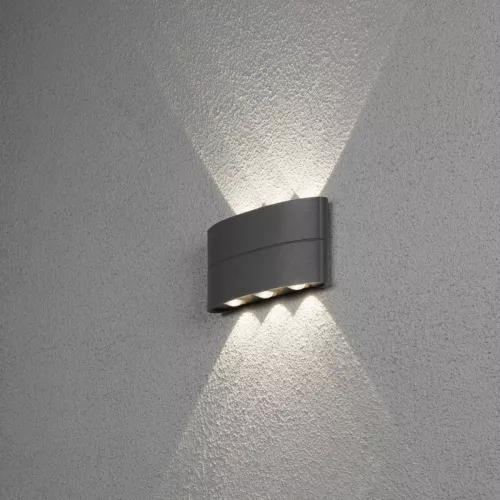 Chieri Væglampe LED 8W 230V IP54 Mørkegrå Konstsmide