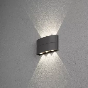 Chieri Vägglykta LED 8W 230V IP54 Mörkgrå Konstsmide