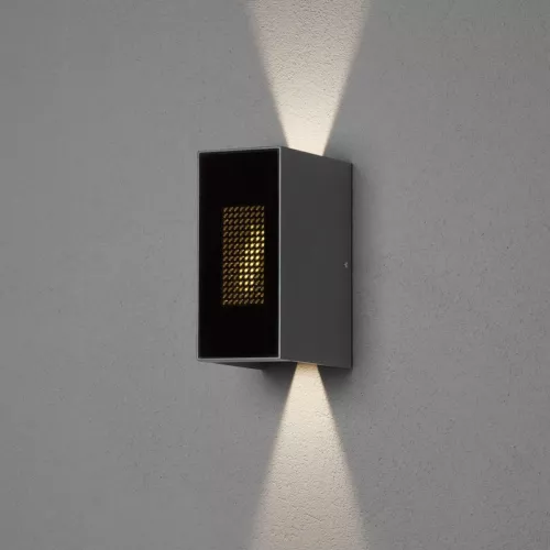 Cremona Væglampe Flame LED 2x3W 230-240V IP54 Mørkegrå Konstsmide